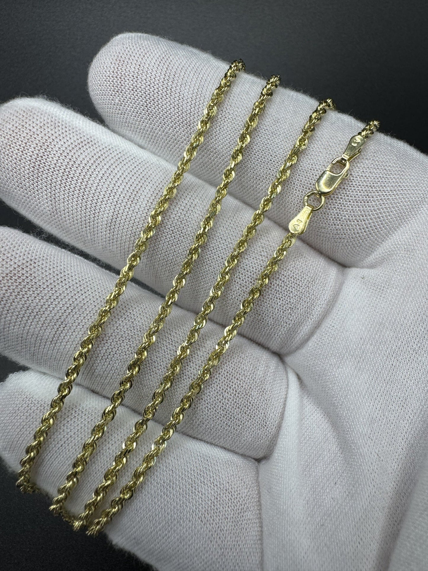 18” 10k Yellow Gold Rope 2mm 6.2g