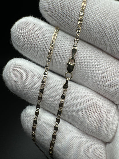 16” 14k Gold Tri-Color Valentin o Link 2mm 2.26g