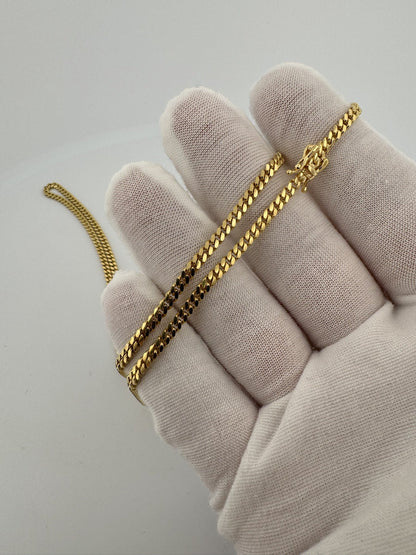 20” 14k Yellow Gold Cuban 3mm 15.3g