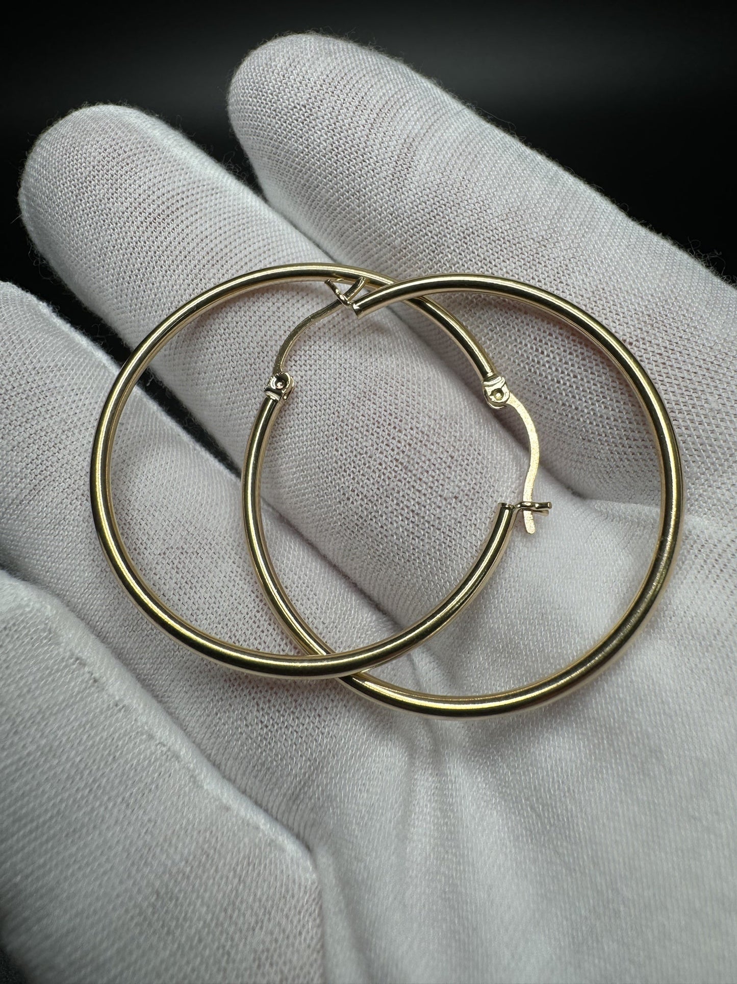 40mm 14k Yellow Gold Hoops 2.7g