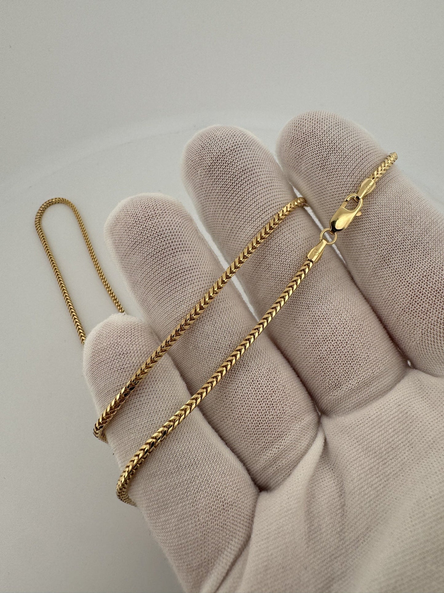 22” 10k Yellow Gold Franco 2mm 12.34g