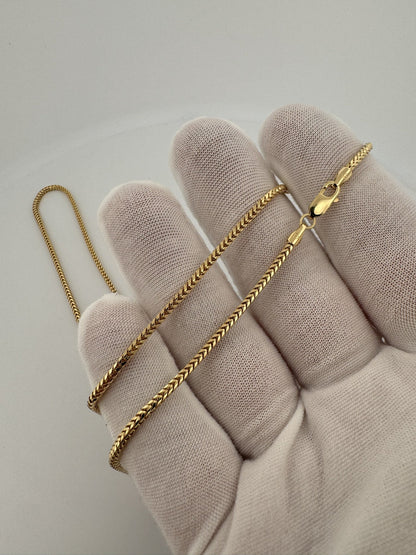 22” 10k Yellow Gold Franco 2mm 12.34g
