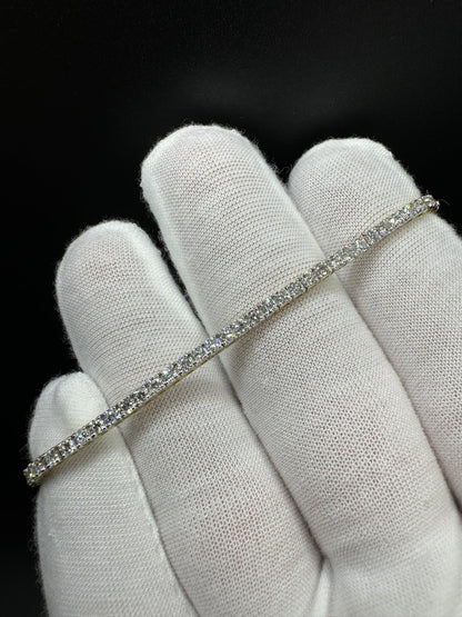 7” 14k Yellow Gold 3ctw VS/VVS Lab Diamond Tennis Bracelet 7.3g