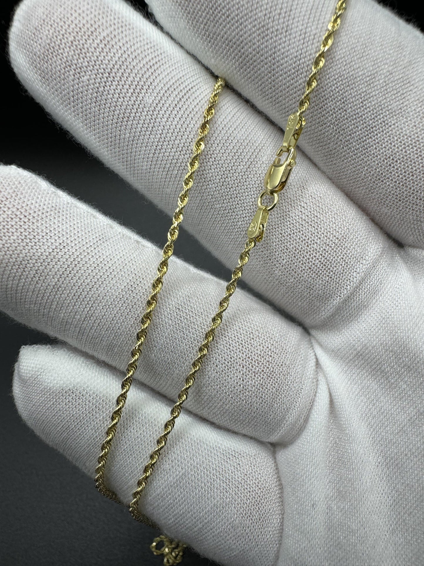22” 14k Yellow Gold Rope 1.5mm 4.73g