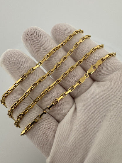 24” 14k Yellow Gold Herme$ Link 3mm 24.13g