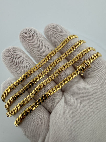 22” 10k Yellow Gold Cuban 4mm 27.4g