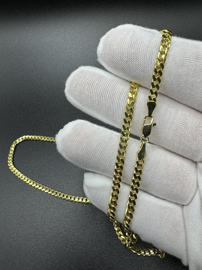 24” 14k Yellow Gold Cuban 4mm 28.2g (lobster clasp)