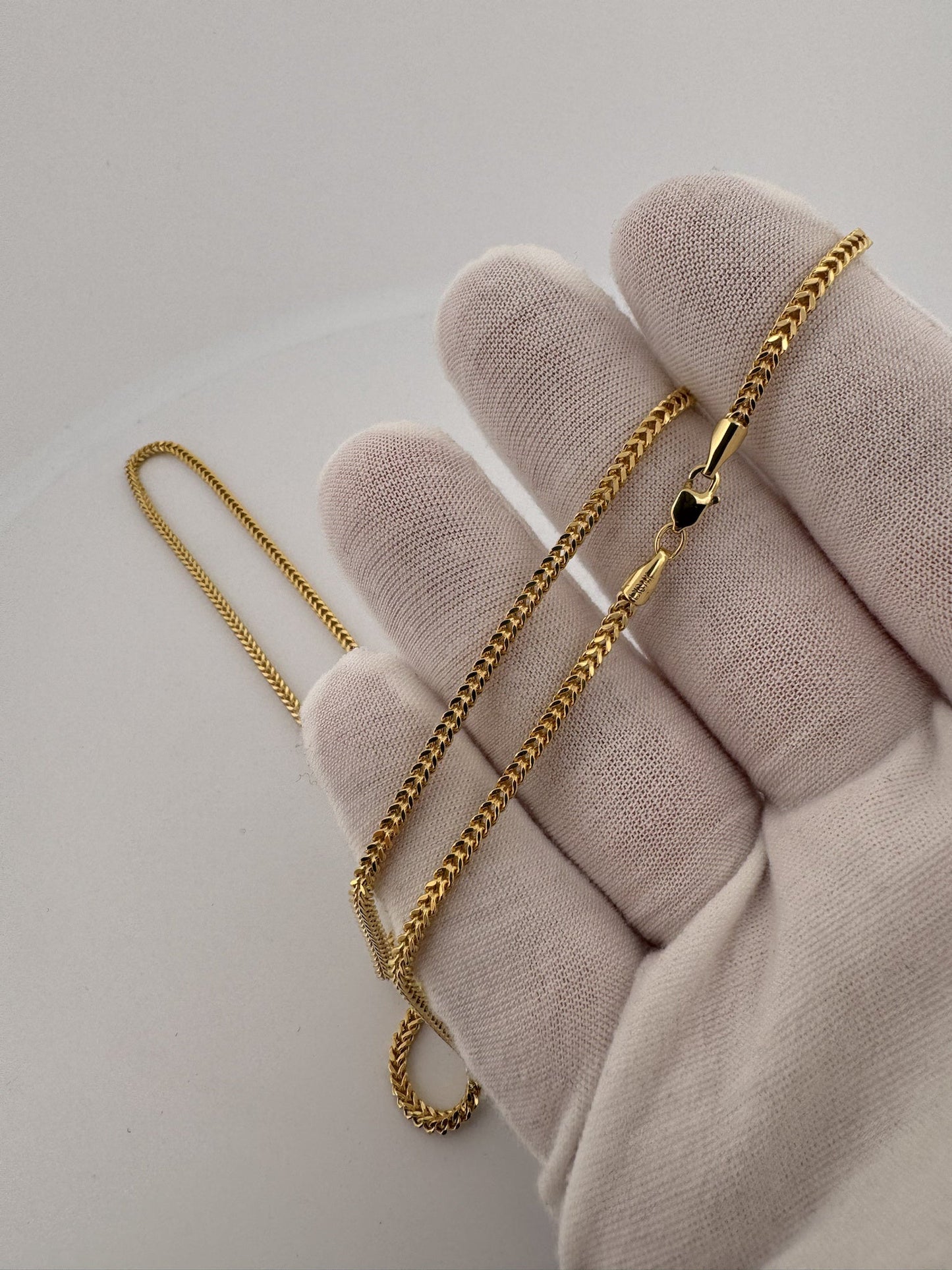 20” 14k Yellow Gold Foxtail Franco 2.5mm 6.4g