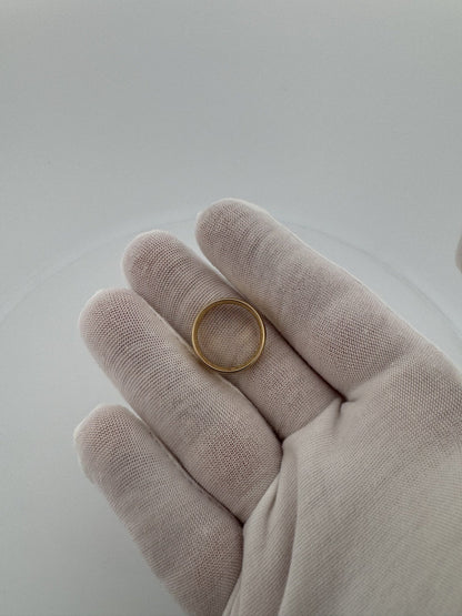 Size 6 14k Yellow Gold 6mm Cigar Band 6.2g