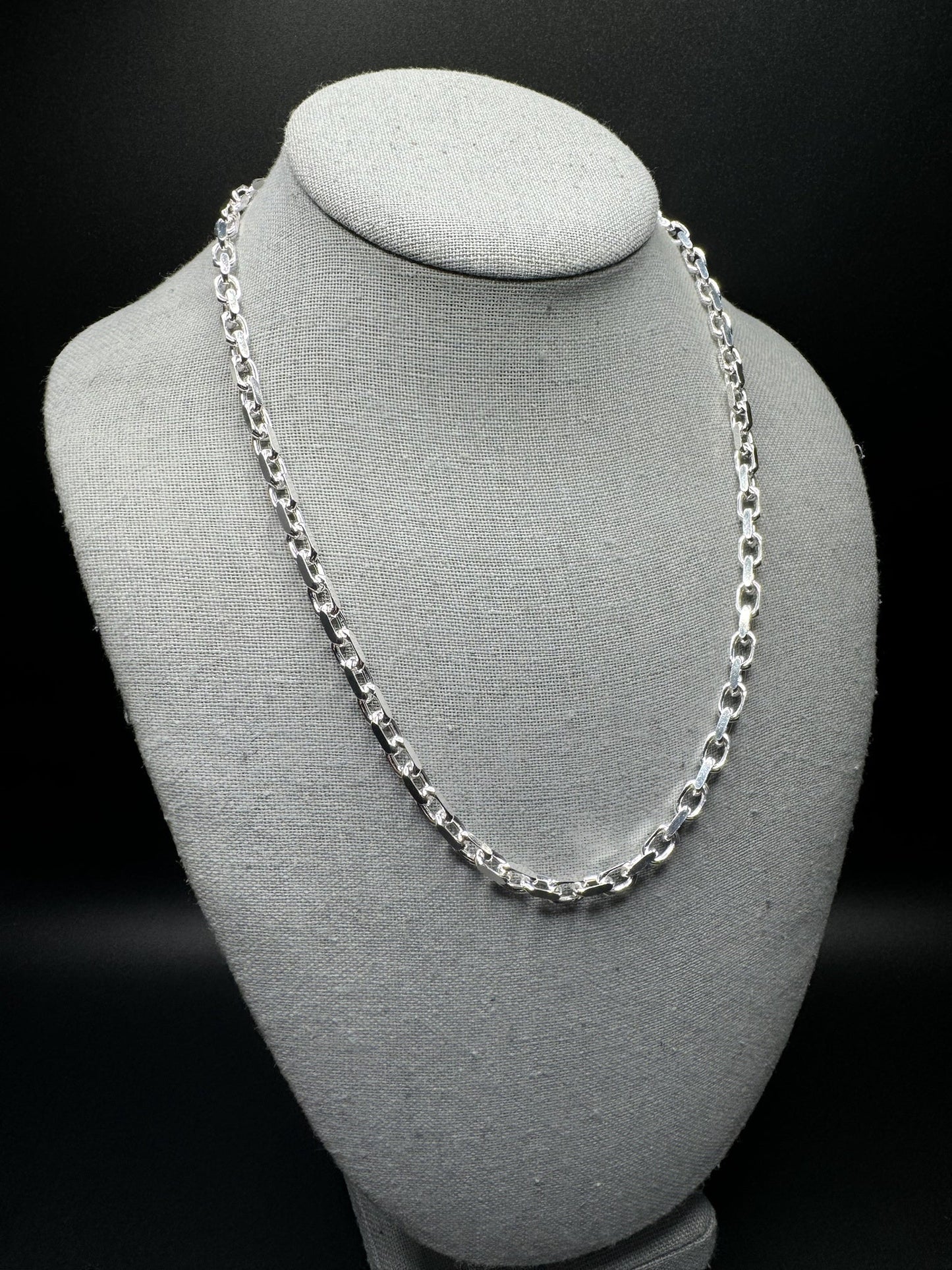 3.5mm Silver Heavy Link chains/ bracelets