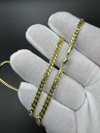 24” 14k Yellow Gold Cuban 4mm 28.2g (lobster clasp)