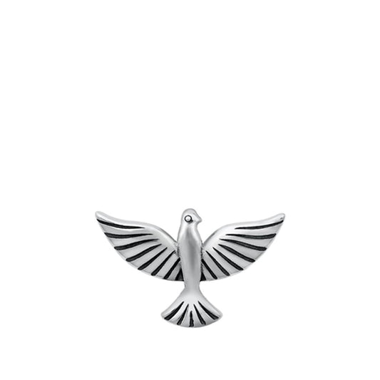 Sterling Silver Beautiful Sparrow Pendant Bird Songbird Raptor Charm 925 New